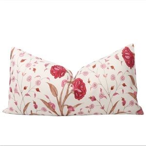 Schumacher Khilana Floral Rose Boudoir Pillow